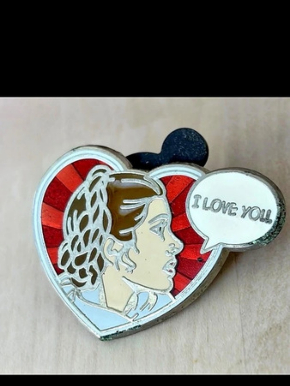 Disney Pin STAR WARS  Princess Leia “I Love You”, Single Pin Leia Only